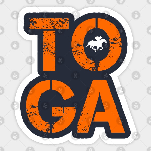 Toga Saratoga Springs Upstate New York Sticker by sewandtell